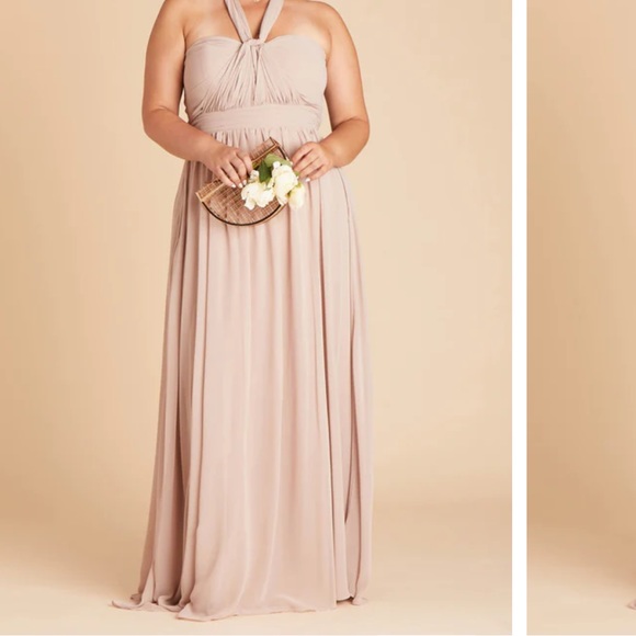 “Grace Convertible Dress” | Birdy Grey | Chiffon Taupe - Picture 3 of 6